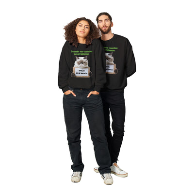 Sudadera Unisex Estampado de Gato "Desinterés Felino" Michilandia | La tienda online de los fans de gatos