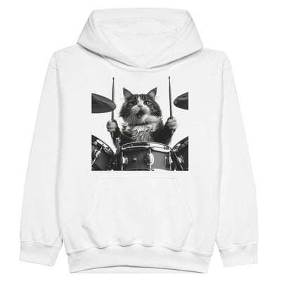 Sudadera con capucha júnior estampado de gato 