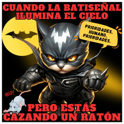 Panel de aluminio impresión de gato "Cazador Nocturno" Michilandia | La tienda online de los amantes de gatos