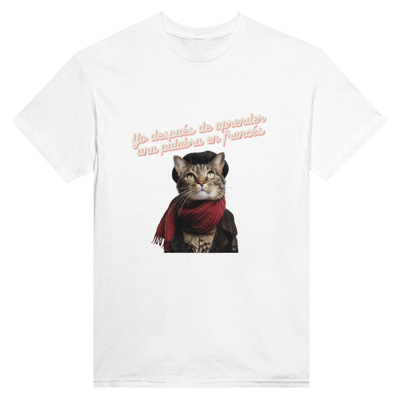 Camiseta Unisex Estampado de Gato "Top Chat" Michilandia | La tienda online de los fans de gatos