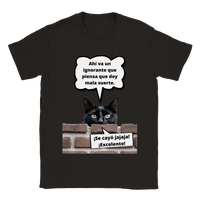 Camiseta unisex estampado de gato "Bad Luck"