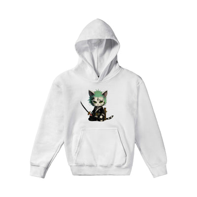 Sudadera con capucha júnior estampado de gato 