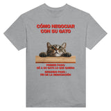 Camiseta Unisex Estampado de Gato "Tácticas de Negociación" Michilandia | La tienda online de los fans de gatos