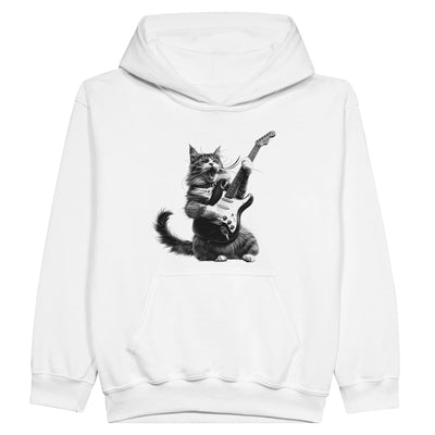 Sudadera con capucha júnior estampado de gato 