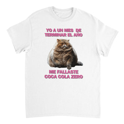 Camiseta Unisex Estampado de Gato "Desilusión Anual" Michilandia | La tienda online de los fans de gatos