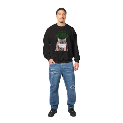 Sudadera unisex estampado de gato "Sonrisa Obligada" Gelato