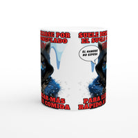 Taza blanca con impresión de gato "Hambre Mortal" Michilandia | La tienda online de los amantes de gatos