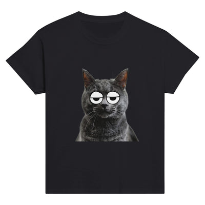 Camiseta Junior Unisex Estampado de Gato "Somnoliento Chartreux" Michilandia