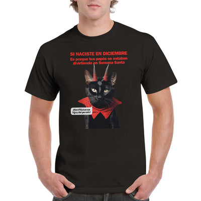 Camiseta Unisex Estampado de Gato 