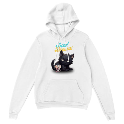 Sudadera con capucha unisex estampado de gato "Sweet Dreams" Gelato