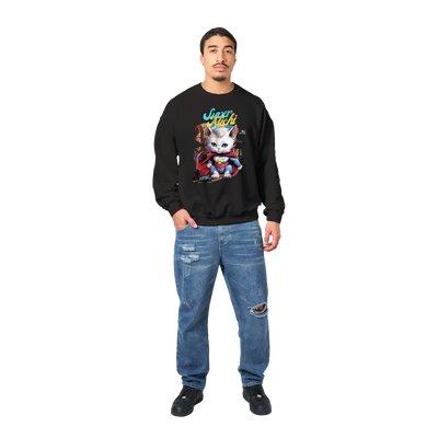 Sudadera unisex estampado de gato "Super Michi" Gelato