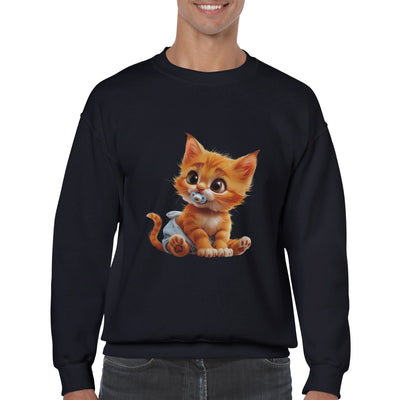 Sudadera Unisex Estampado de Gato 