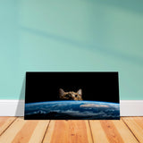 Lienzo de gato "Vigilante del Planeta" Michilandia | La tienda online de los fans de gatos