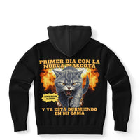 Sudadera deportiva con capucha unisex estampado de gato 