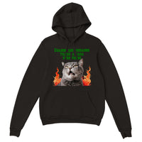 Sudadera con capucha unisex estampado de gato 