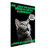 Lienzo de Gato "Regalo Sorpresa" Michilandia | La tienda online de los amantes de gatos