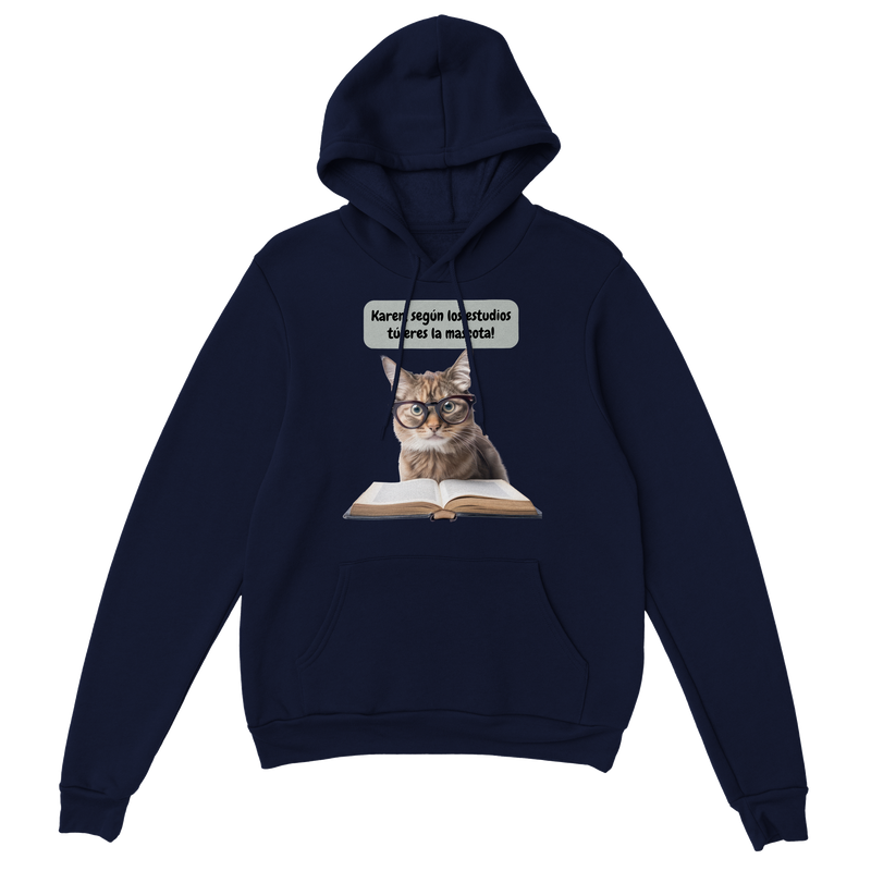 Sudadera con capucha unisex estampado de gato "Karen la mascota" Gelato