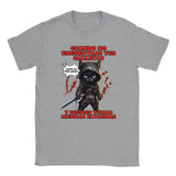 Camiseta unisex estampado de gato "El Ninja de las Galletas" Sports Grey