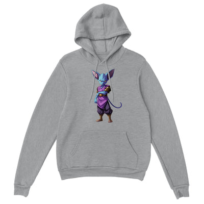 Sudadera con capucha unisex estampado de gato "Beerus el Travieso" Gelato