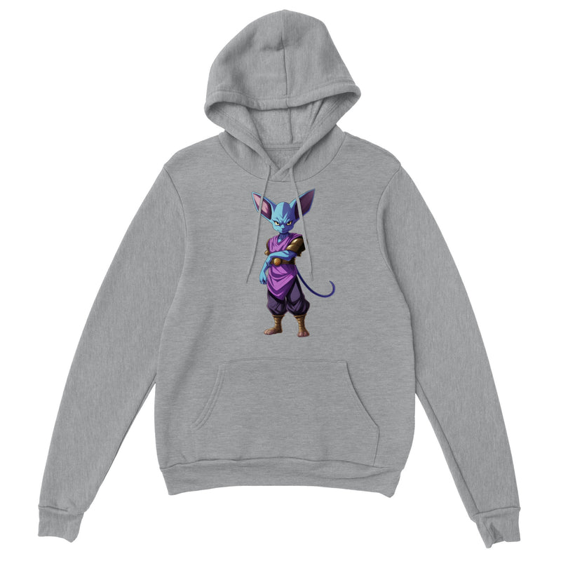 Sudadera con capucha unisex estampado de gato "Beerus el Travieso" Gelato