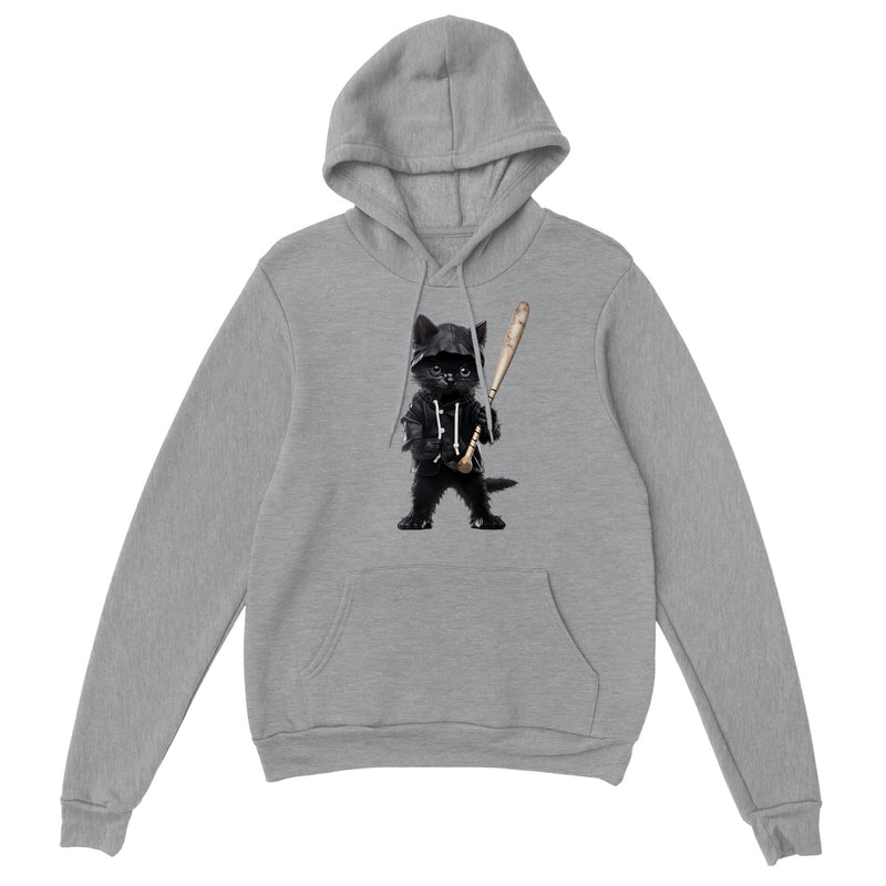 Sudadera con capucha unisex estampado de gato "Michi Anarquista" Gelato