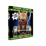 Lienzo de gato "Michi Thor Fitness" Michilandia | La tienda online de los amantes de gatos