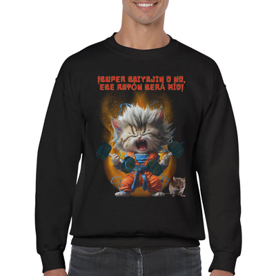 Sudadera Unisex Estampado de Gato 