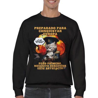 Sudadera Unisex Estampado de Gato "De Batallas a Emojis" Michilandia | La tienda online de los fans de gatos