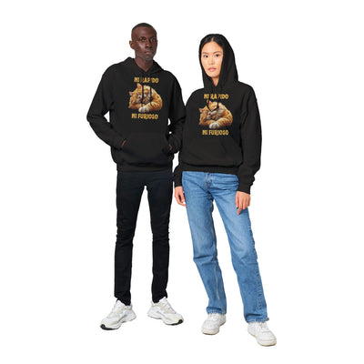 Sudadera con Capucha Unisex Estampado de Gato "Ni rápido Ni furioso" Michilandia | La tienda online de los fans de gatos