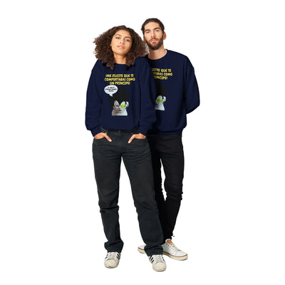 Sudadera Unisex Estampado de Gato "Príncipe Saiyajin Felino" Michilandia | La tienda online de los fans de gatos