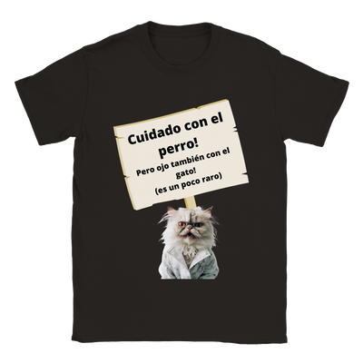 Camiseta unisex estampado de gato 