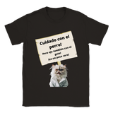 Camiseta unisex estampado de gato "Cuidado con el gato" Gelato