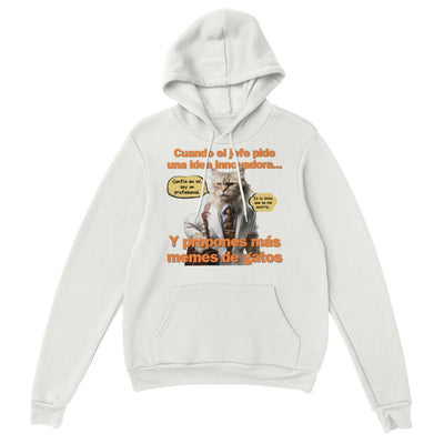 Sudadera con Capucha Unisex Estampado de Gato "Estrategia Miau" Michilandia | La tienda online de los fans de gatos