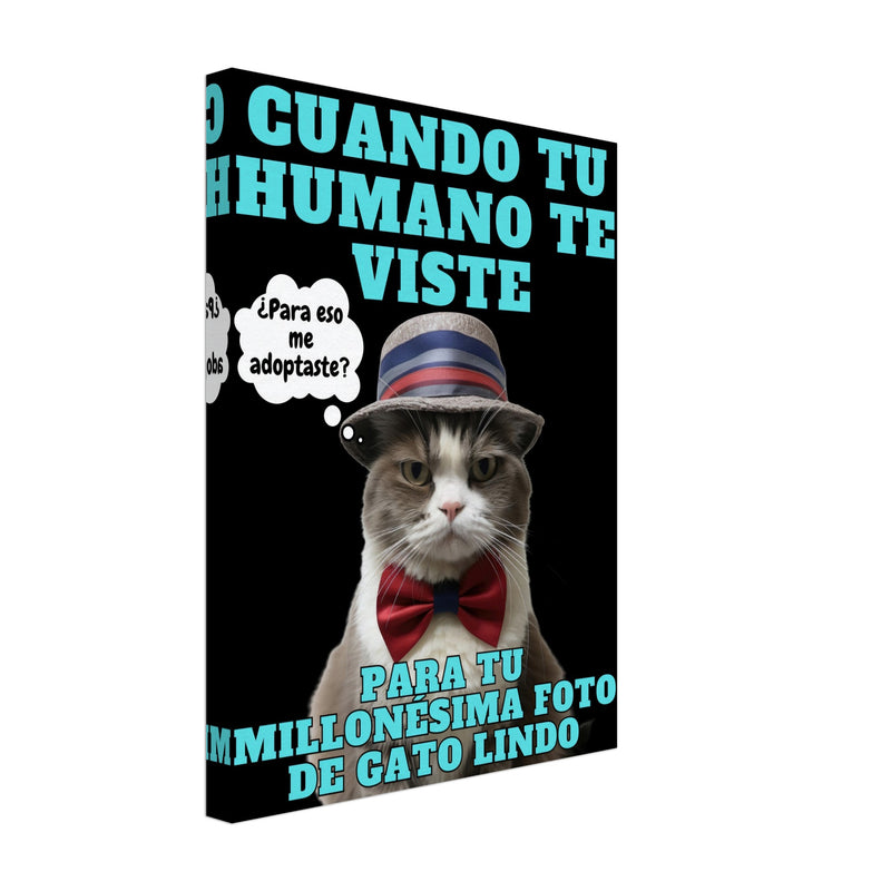 Lienzo de Gato "Modelo Reluctante" Michilandia | La tienda online de los amantes de gatos