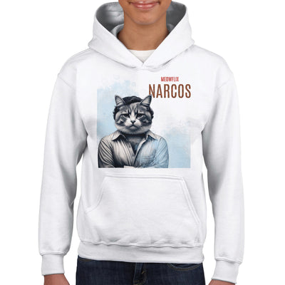 Sudadera con capucha júnior estampado de gato 