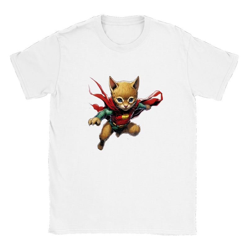 Camiseta unisex estampado de gato "Gotham Fluffy Guardian" Gelato