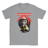 Camiseta unisex estampado de gato "Michi extintor"