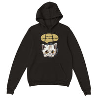 Sudadera con capucha unisex estampado de gato "Tienes croquetas?" Gelato