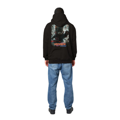 Sudadera con capucha Prémium Unisex Impresión Trasera de Gato "Garras de Akatsuki" Michilandia | La tienda online de los fans de gatos