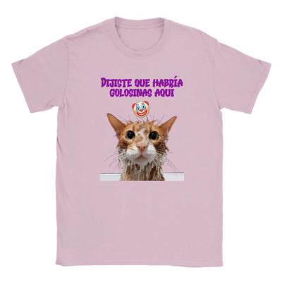 Camiseta júnior unisex estampado de gato "Traición Felina" Gelato