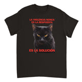 Camiseta Unisex Estampado de Gato "Solución Felina" Michilandia | La tienda online de los fans de gatos