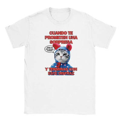 Camiseta Junior Unisex Estampado de Gato 