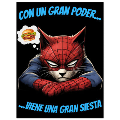 Panel de aluminio impresión de gato "Spider-Siesta" Michilandia | La tienda online de los amantes de gatos