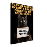 Lienzo de gato "No Gracias" Michilandia | La tienda online de los fans de gatos