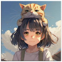 Lienzo de gato "El Encanto del Anime" Gelato