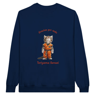 Sudadera Unisex Estampado de Gato "Tributo a Toriyama" Michilandia