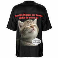 Camiseta de fútbol unisex estampado de gato "Mirada Culpable" Subliminator