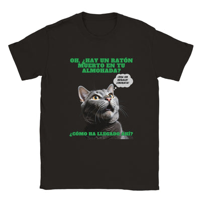 Camiseta unisex estampado de gato 