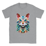 Camiseta unisex estampado de gato "Felino de Papel Cromático" Gelato