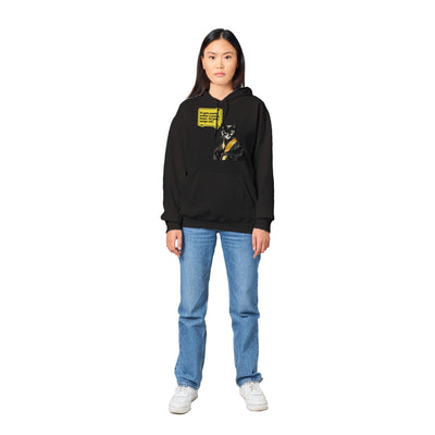 Sudadera con Capucha Unisex Estampado de Gato "Bruce Michi Lee" Michilandia | La tienda online de los amantes de gatos